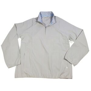 7 Diamonds Oxygenate Quarter Zip Pullover Mens Large Light Grey Performance New